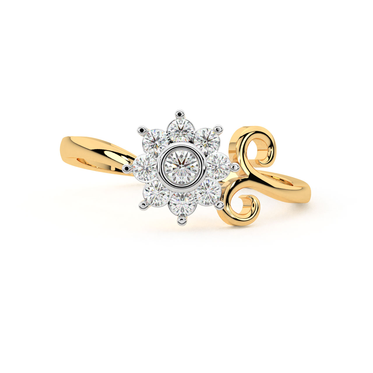 Mikia Round Diamond Engagement Ring