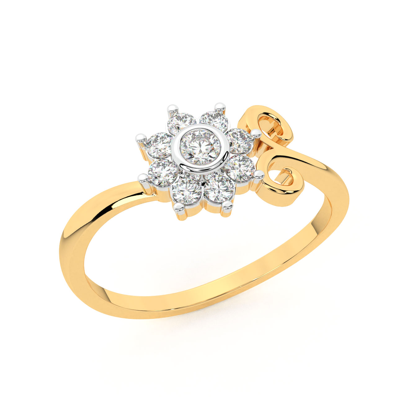 Mikia Round Diamond Engagement Ring