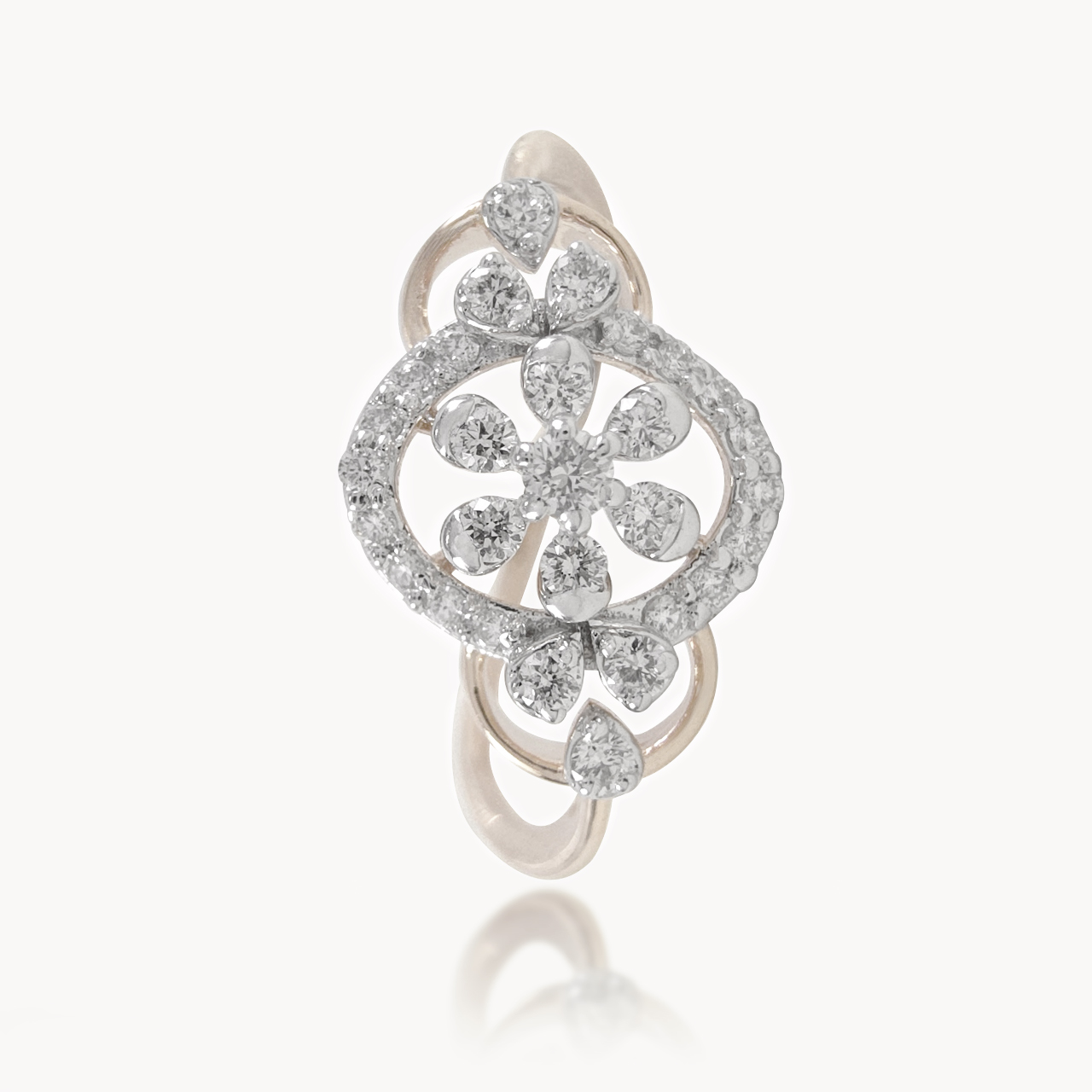 Ornate Floral Diamond Ring