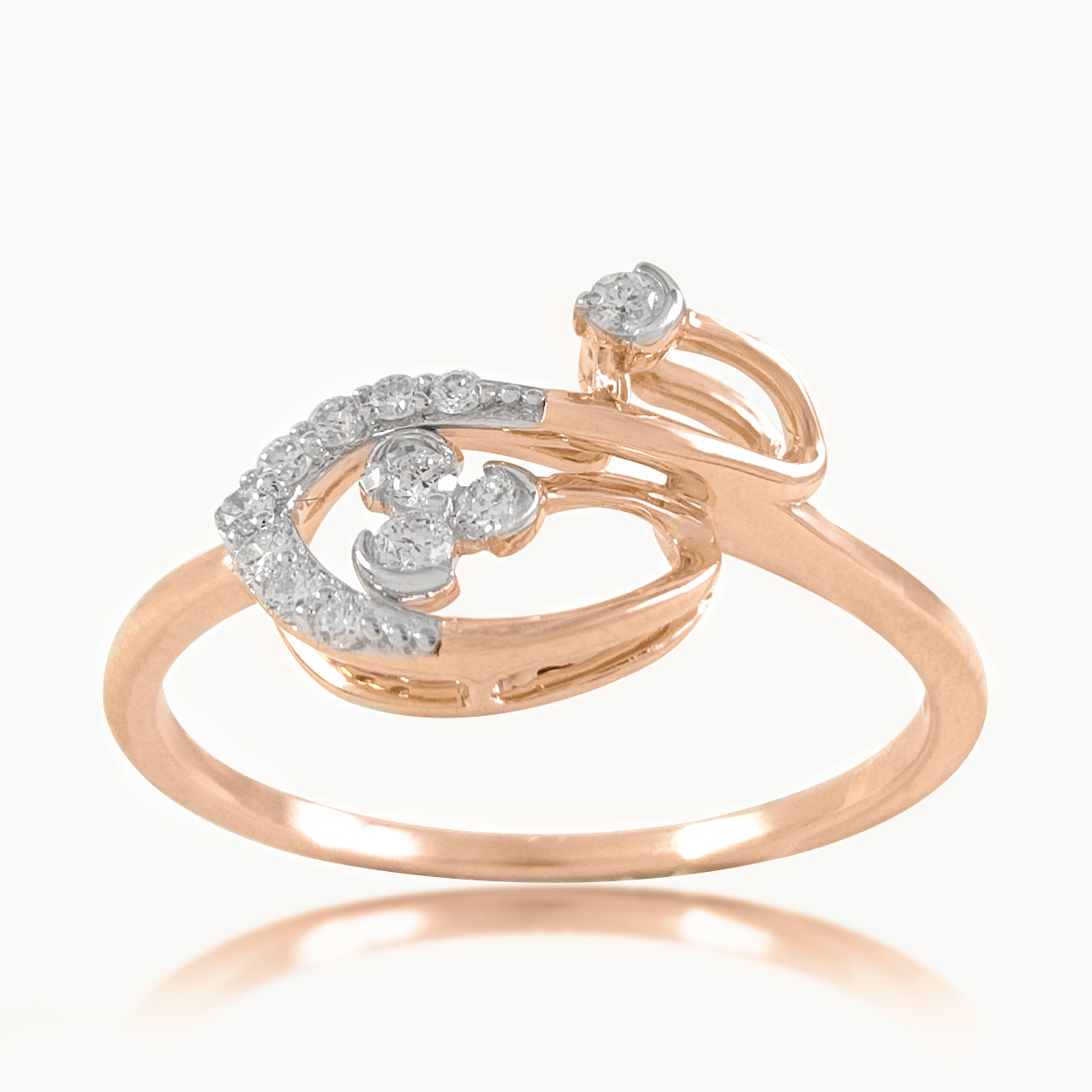 Swirling Affection Engagement Ring