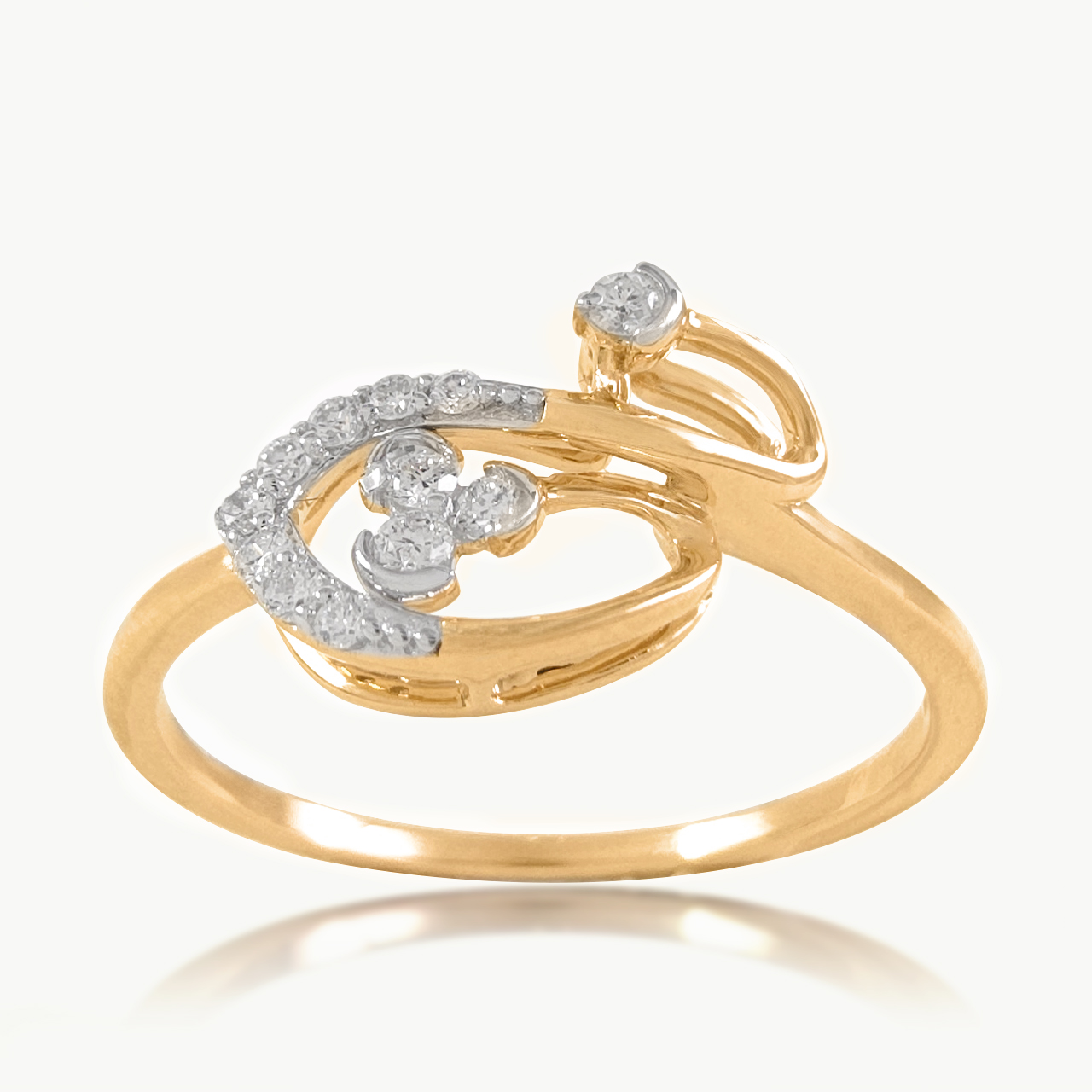 Swirling Affection Engagement Ring