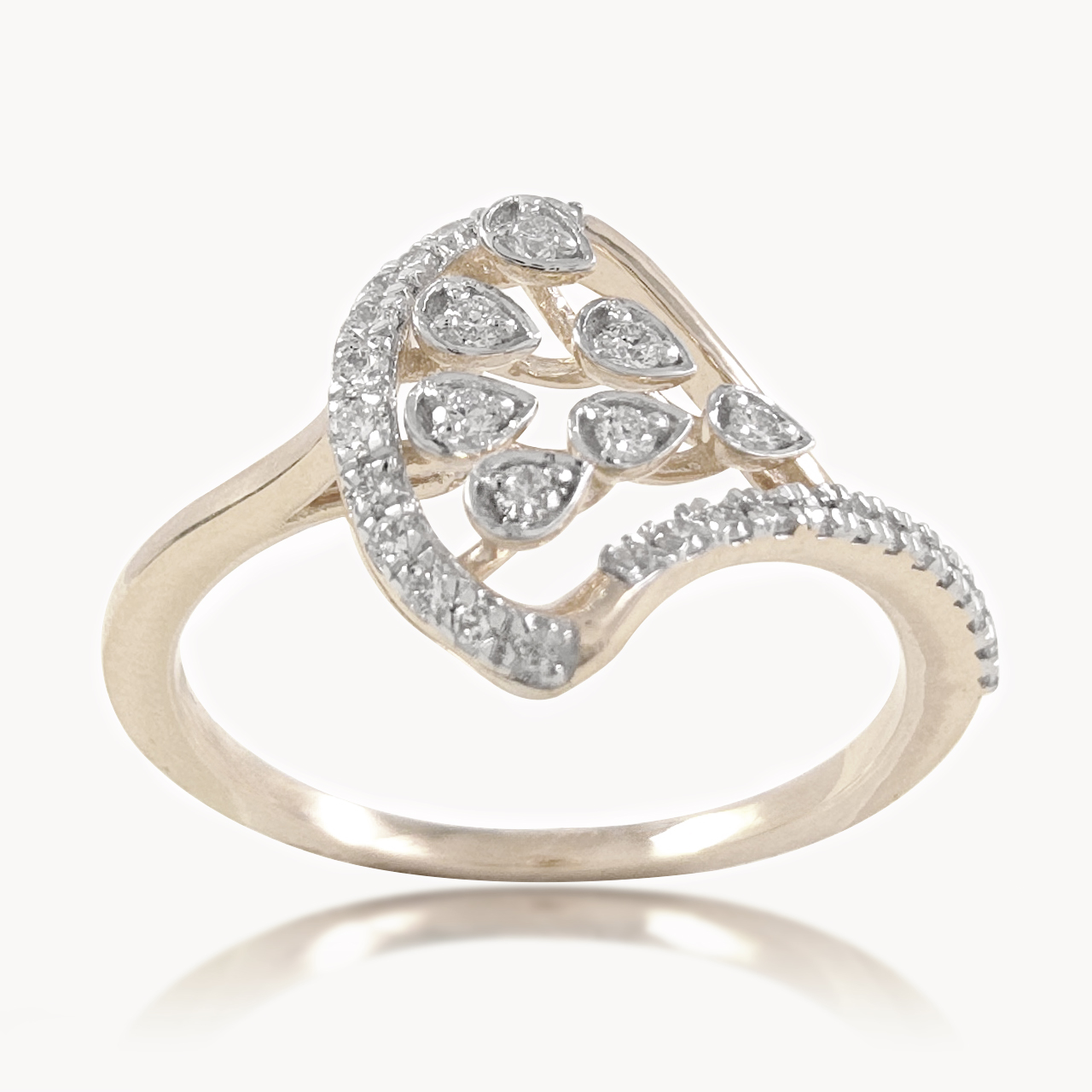 Teardrop Cluster Diamond Ring