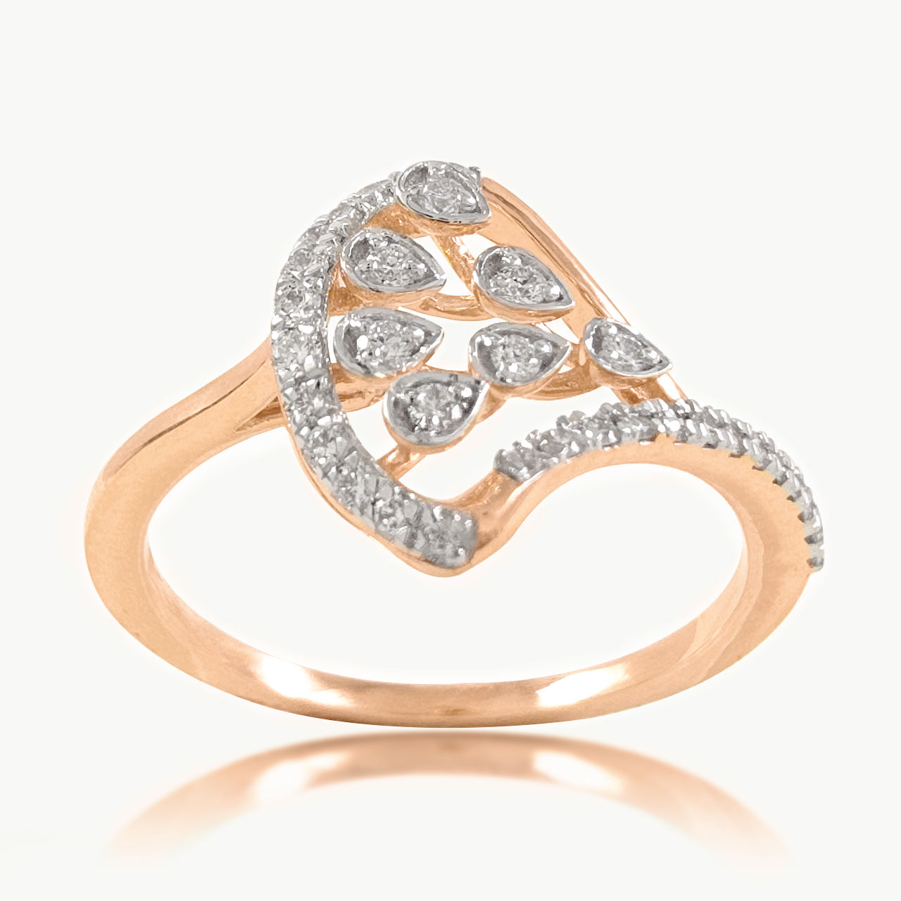 Teardrop Cluster Diamond Ring
