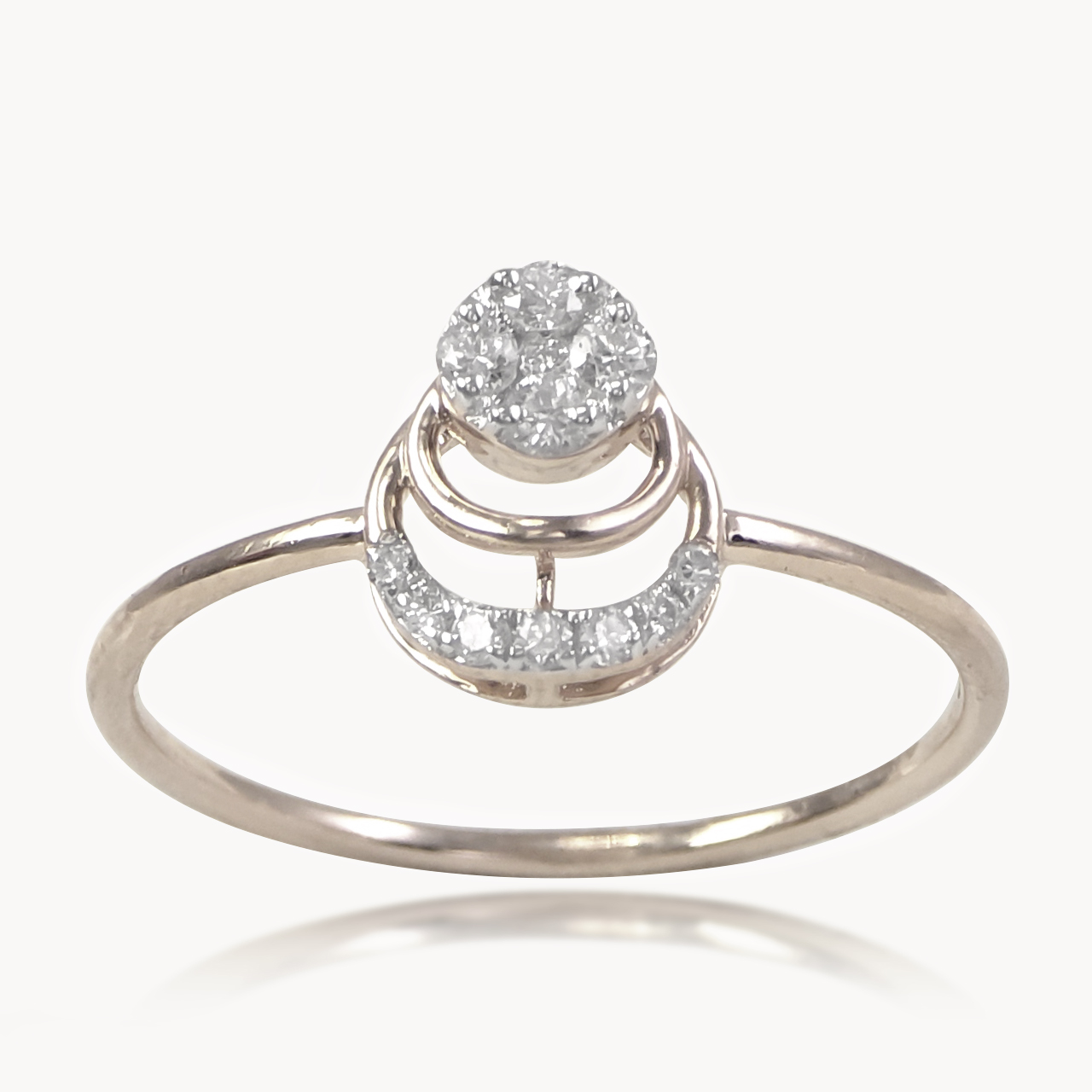 Lunar Arc Diamond Ring