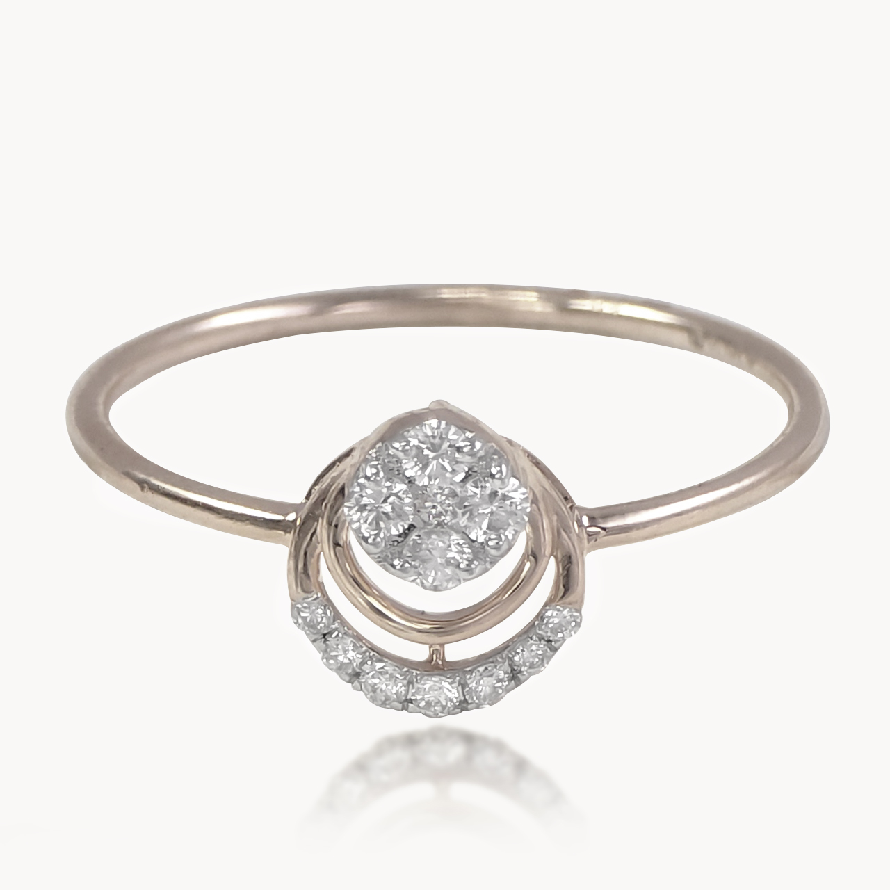 Lunar Arc Diamond Ring