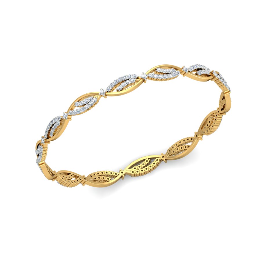 Bangle design | Diamond bracelet design, Gold ring designs, Gold fashion  necklace