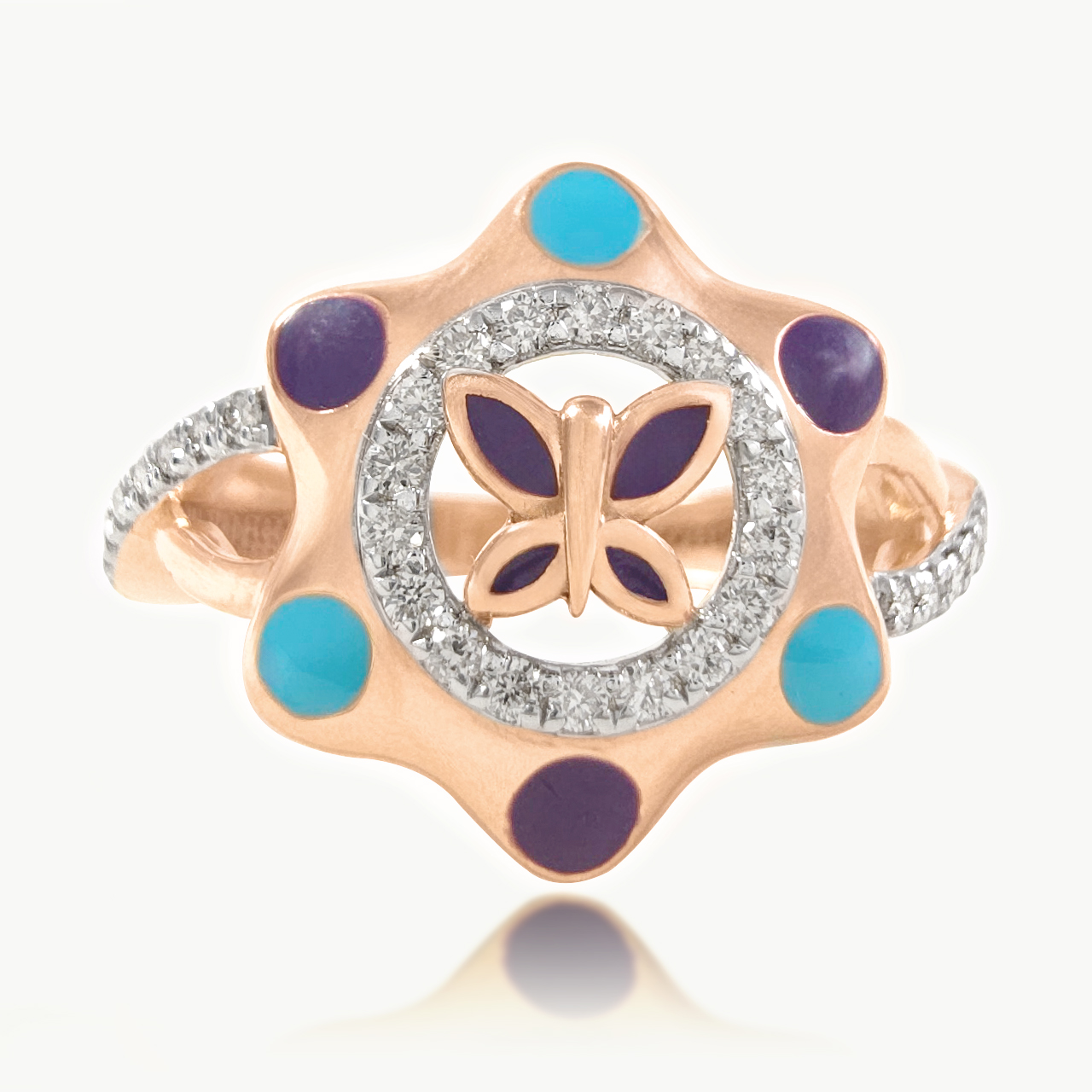 Celestial Butterfly Diamond Ring