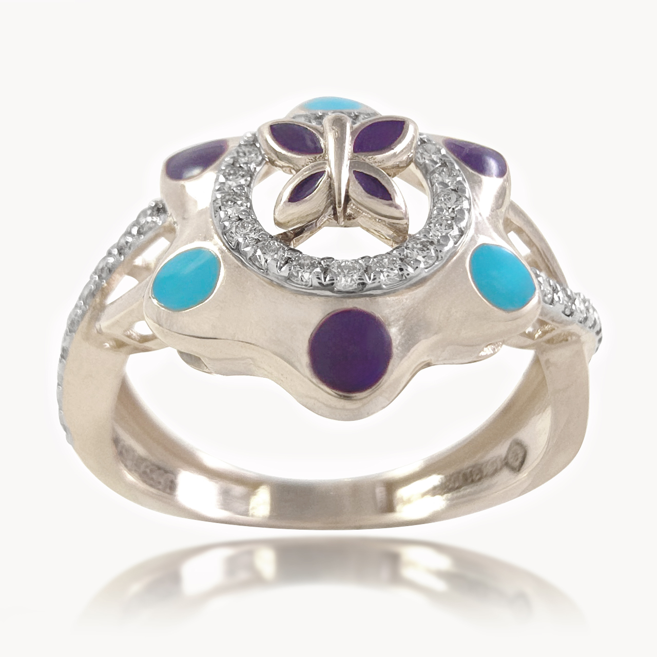 Celestial Butterfly Diamond Ring