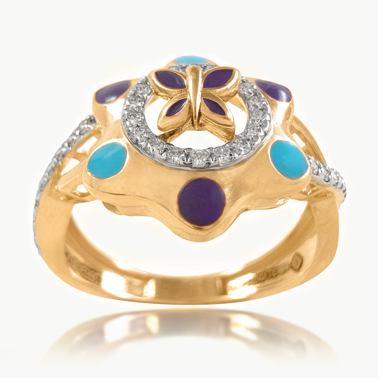 Celestial Butterfly Diamond Ring