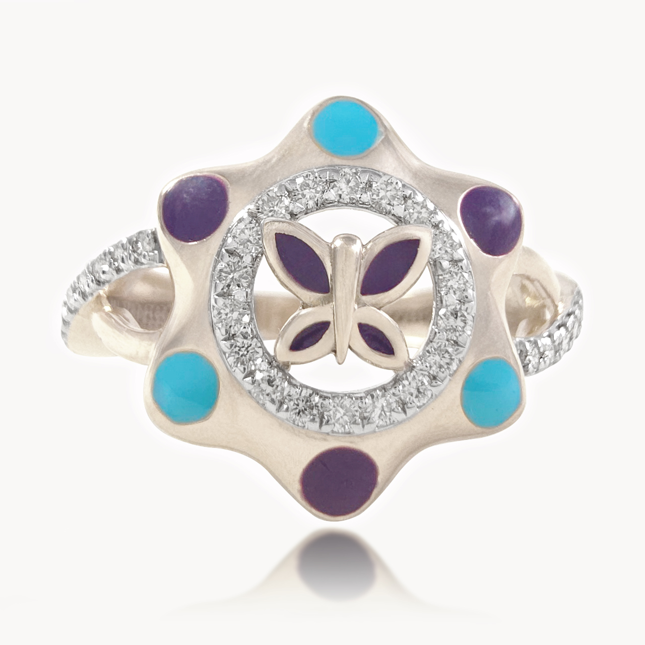 Celestial Butterfly Diamond Ring