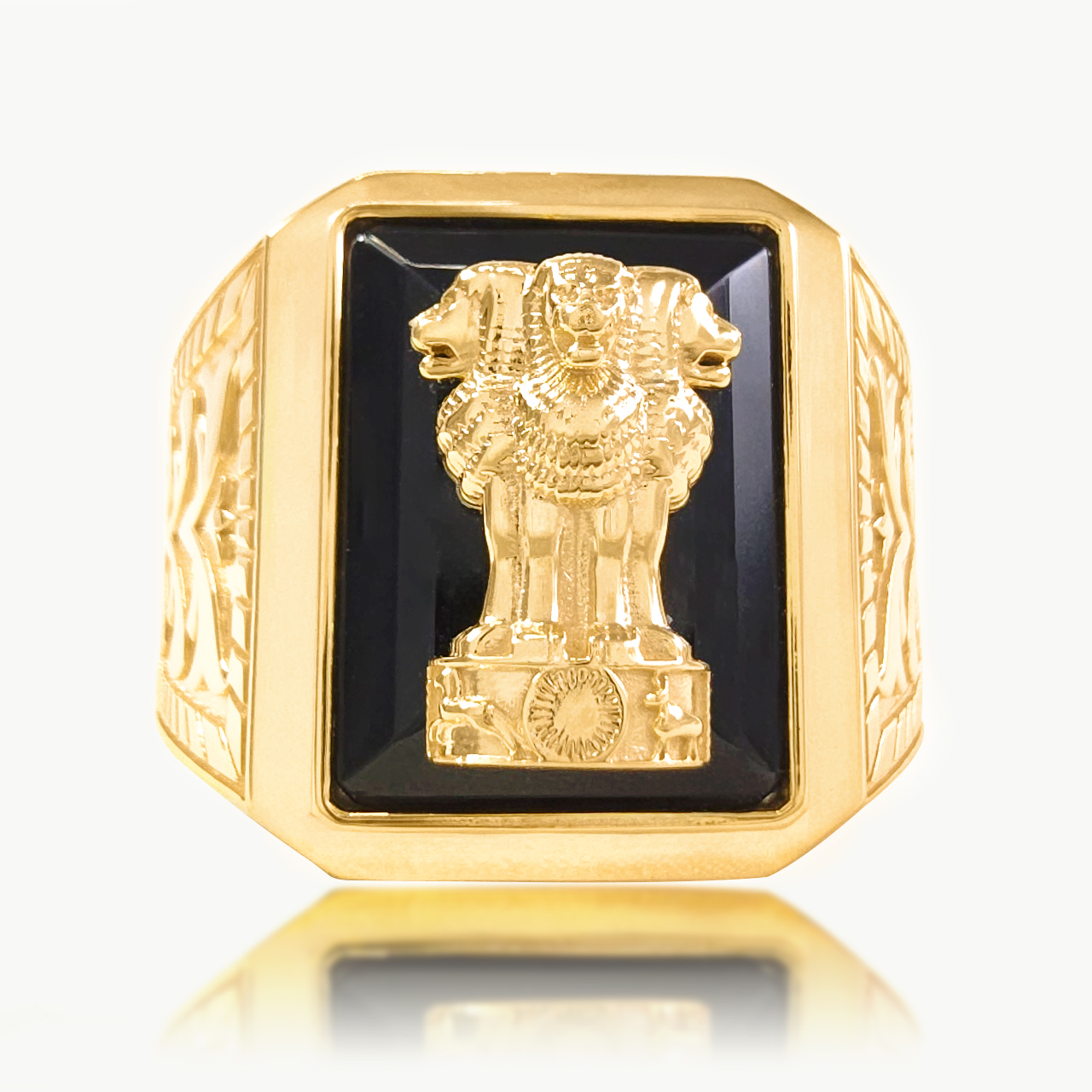 Rajmudra Plain Gold Ring