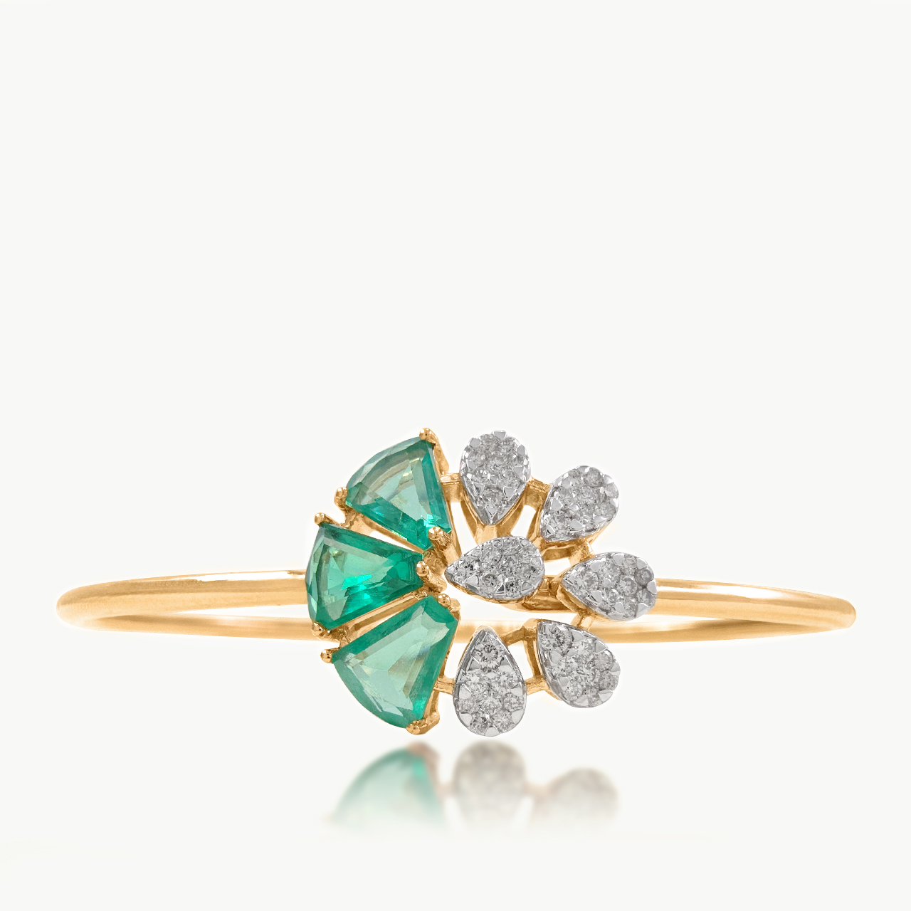 Green Flower Diamond Bracelet