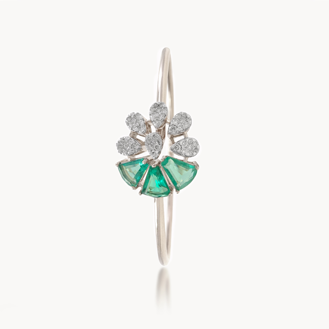 Green Flower Diamond Bracelet