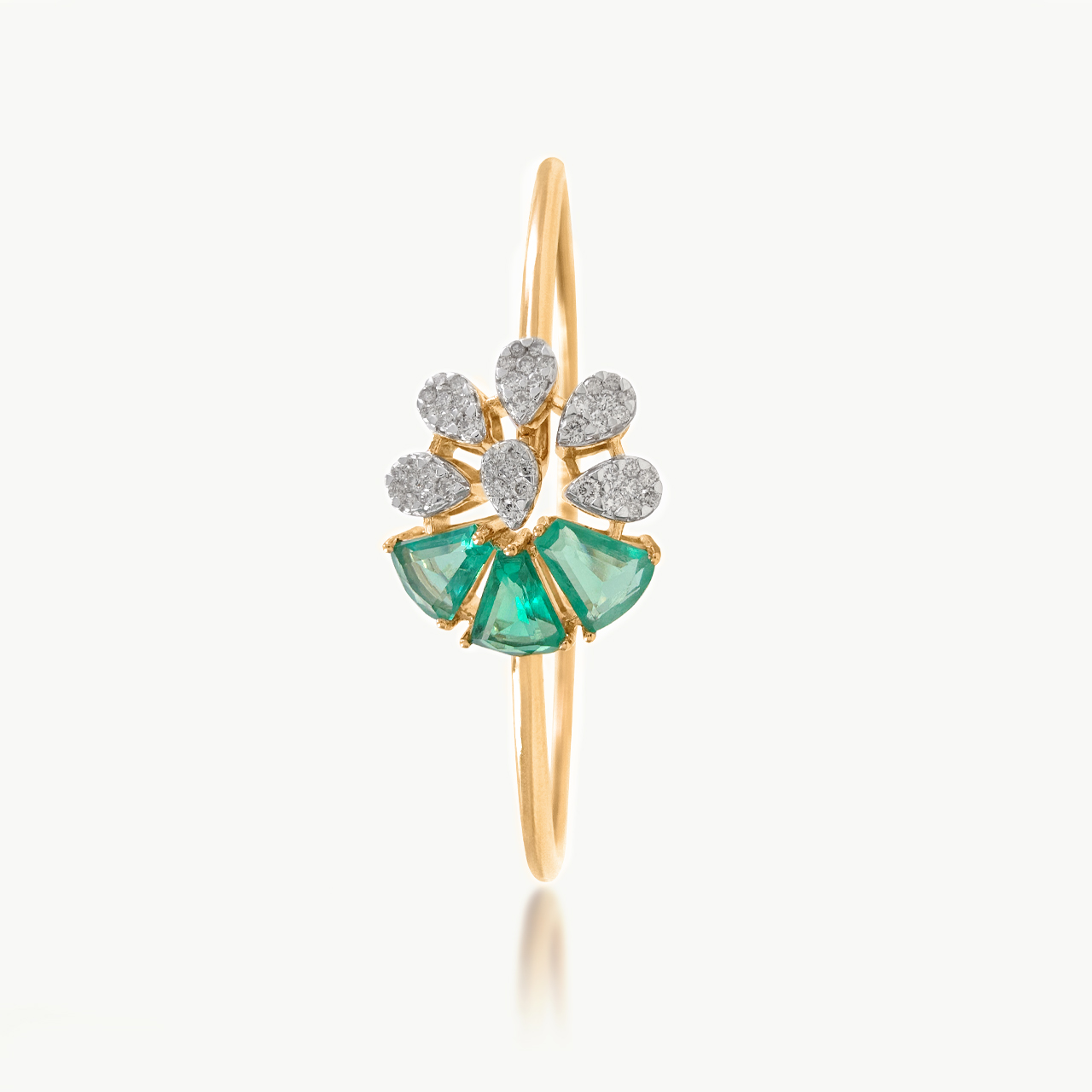Green Flower Diamond Bracelet