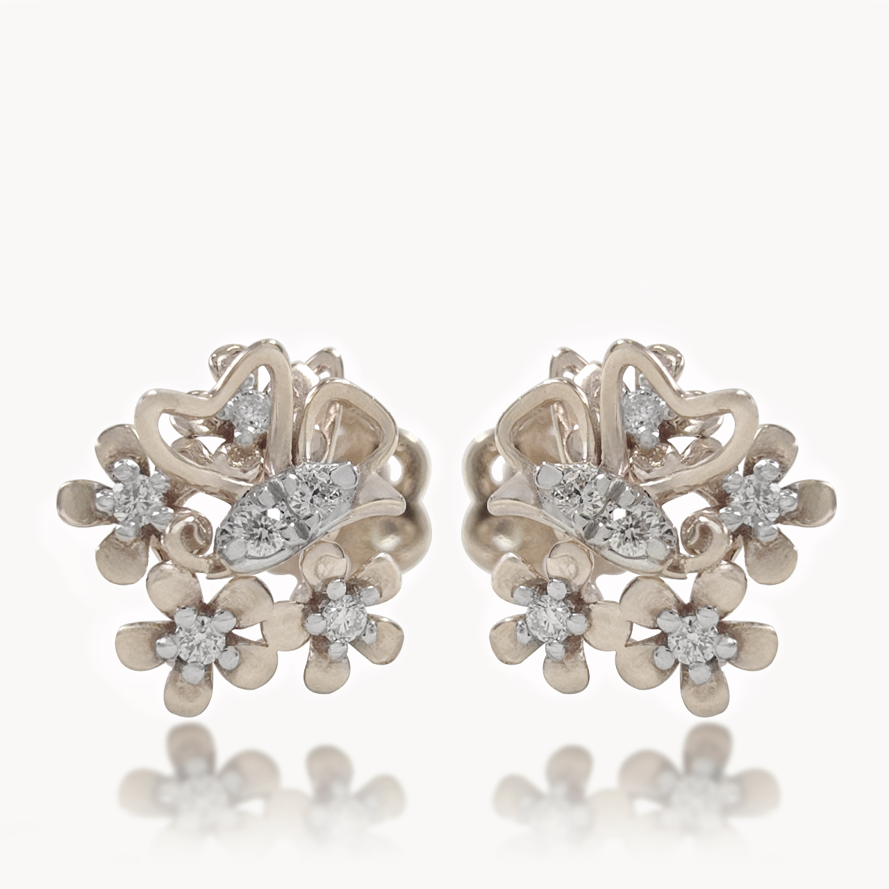 Chaos Flower Diamond Studs