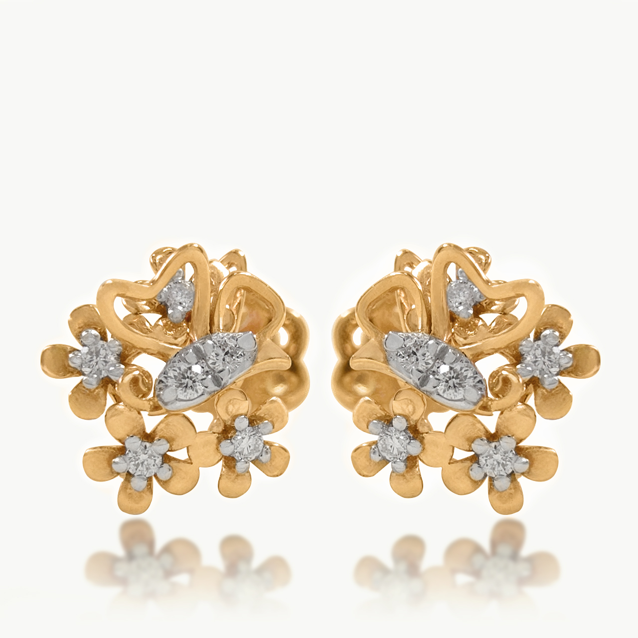 Chaos Flower Diamond Studs