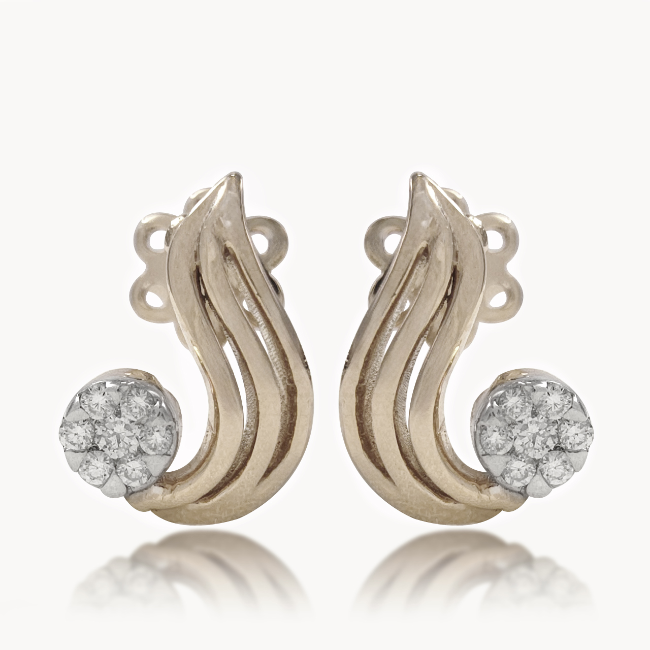 Lyric Curve Diamond Studs