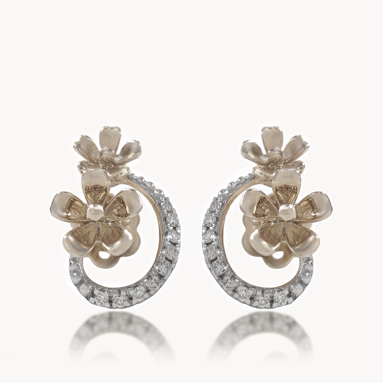 Floral Duet Diamond Studs