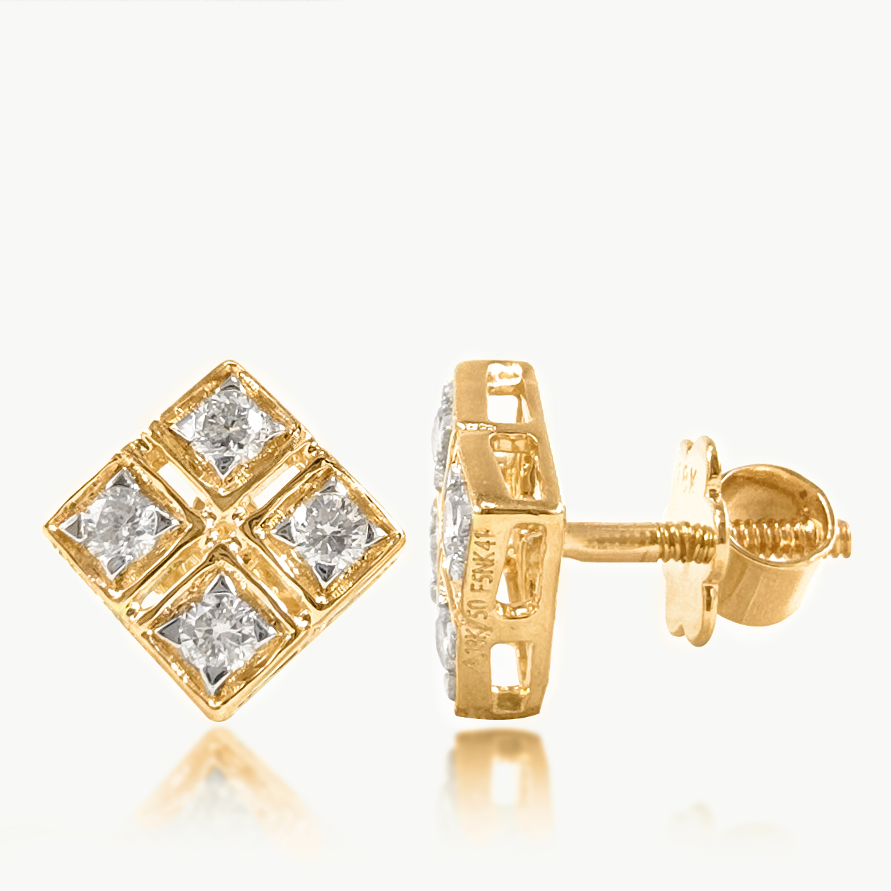Cheveron Diamond Earrings