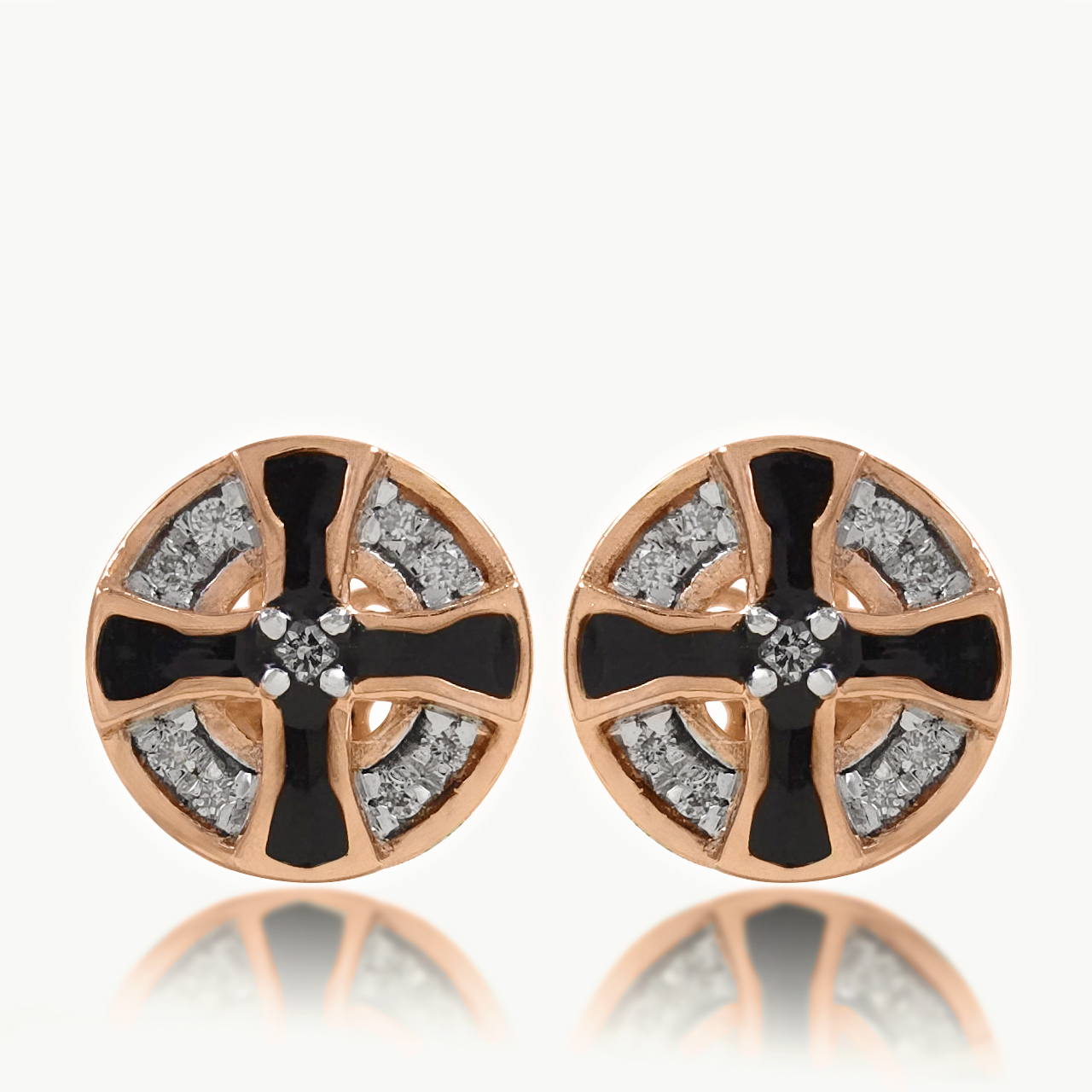 Celestia Cross Diamond Studs