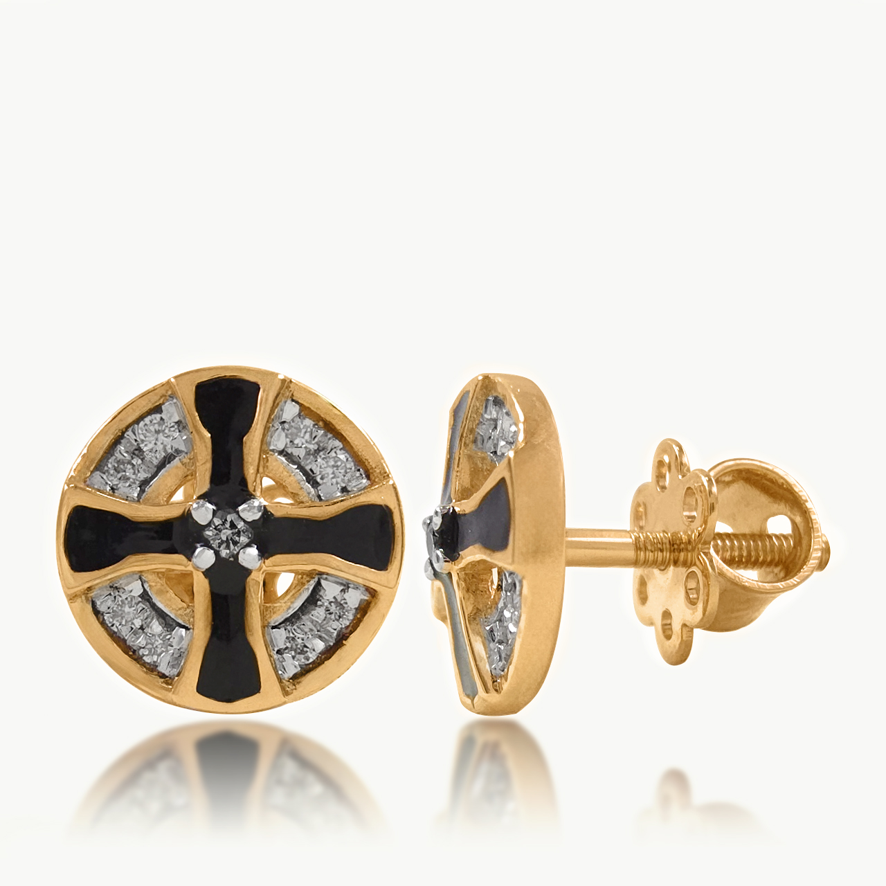Celestia Cross Diamond Studs