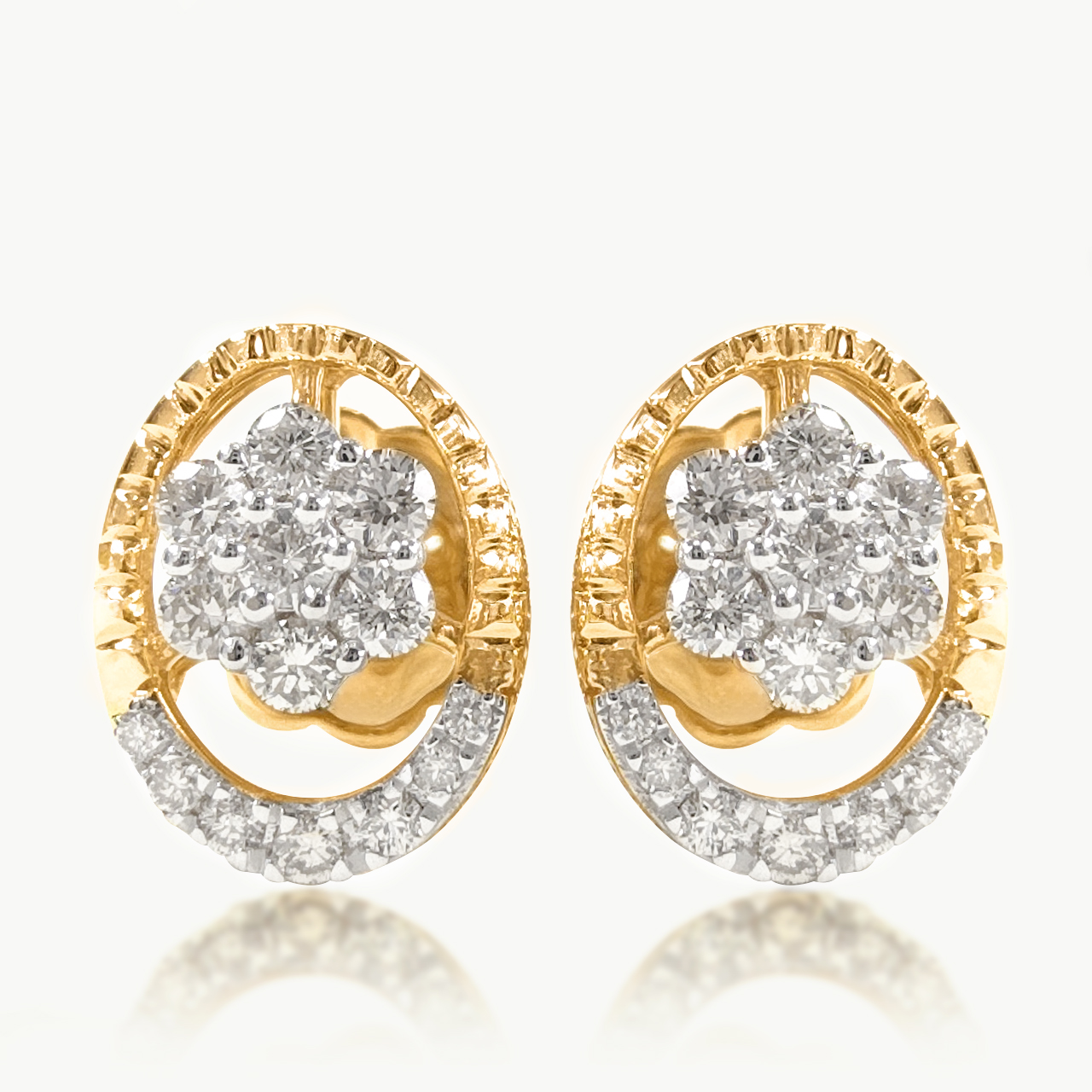 Trinity Glimmer Diamond Studs