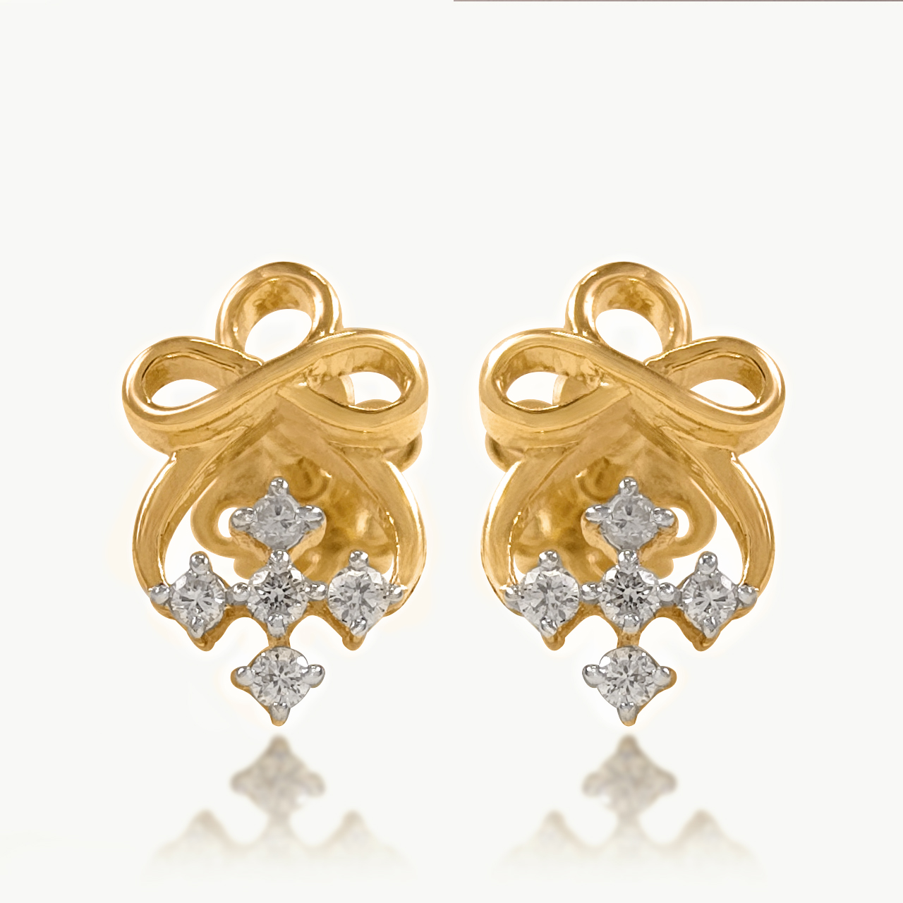 Aurika Knot Diamond Studs