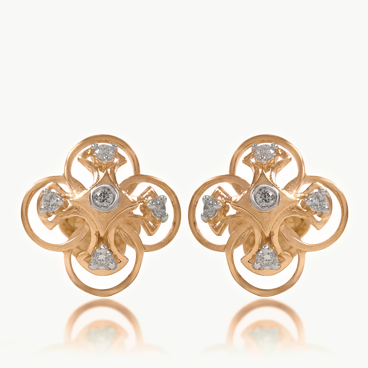 Diamond Petal Studs