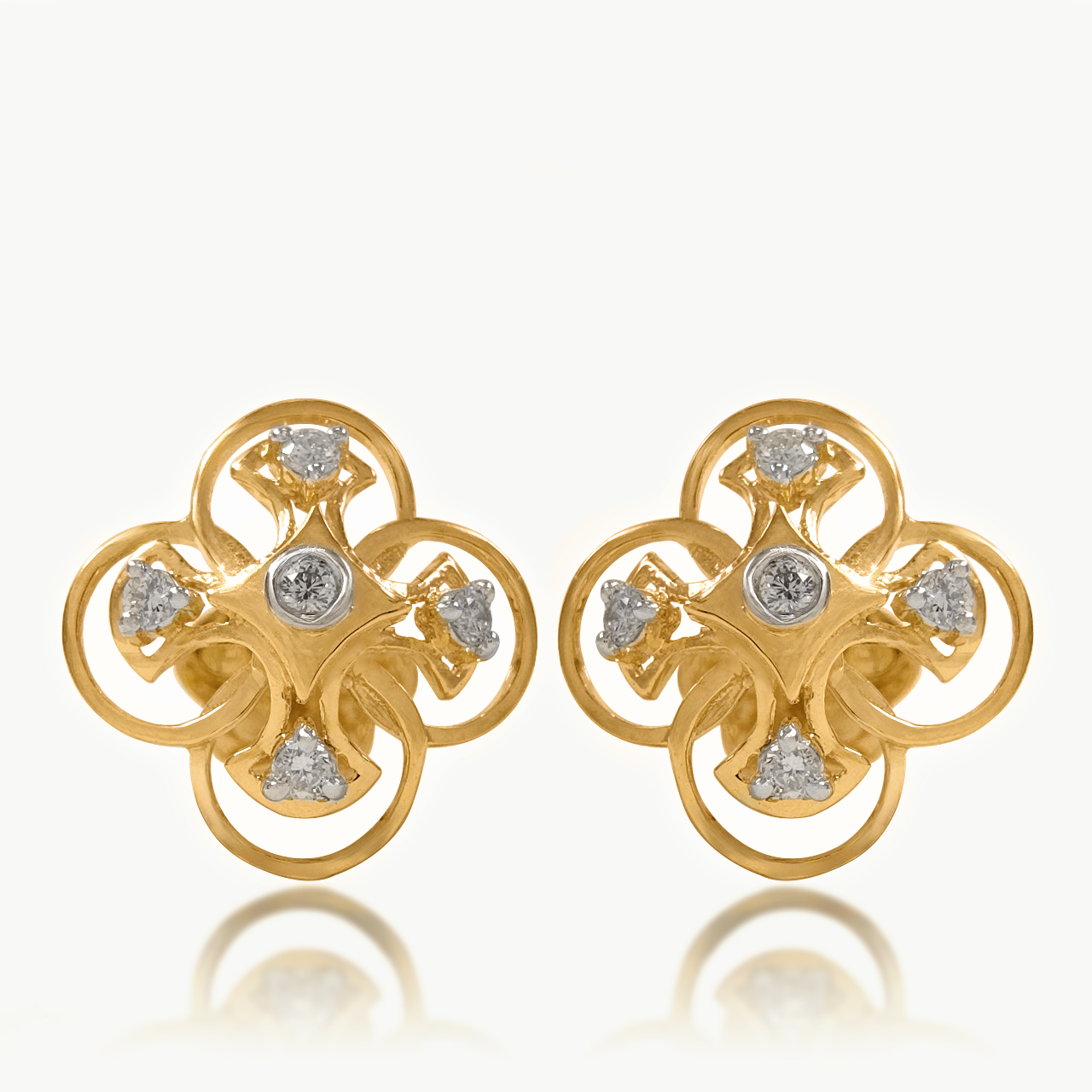 Diamond Petal Studs