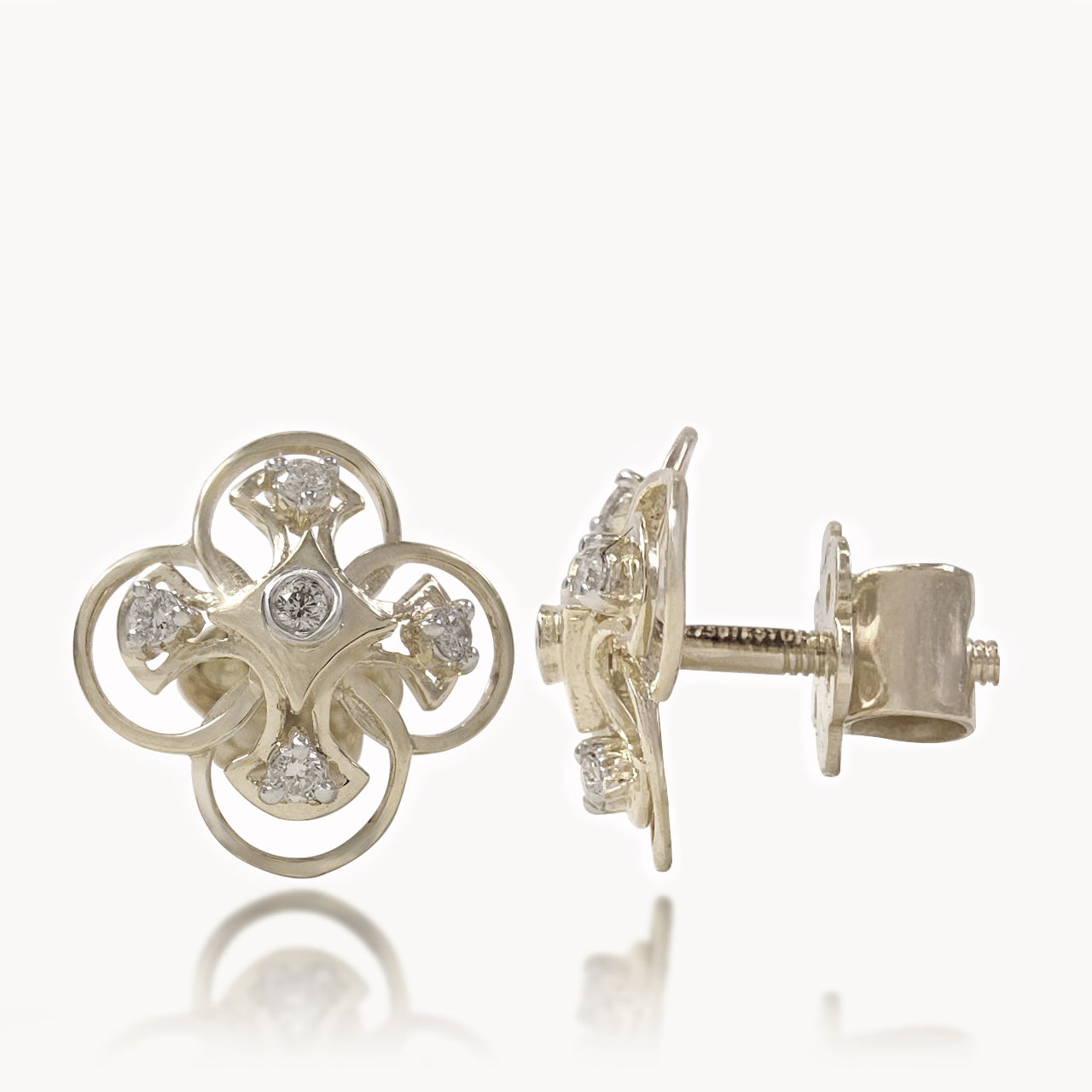 Diamond Petal Studs