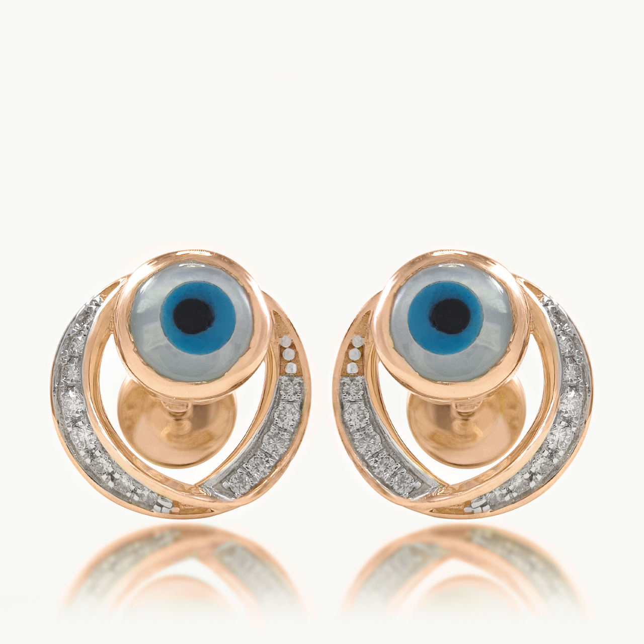 Mystic Evil Eye Diamond Studs
