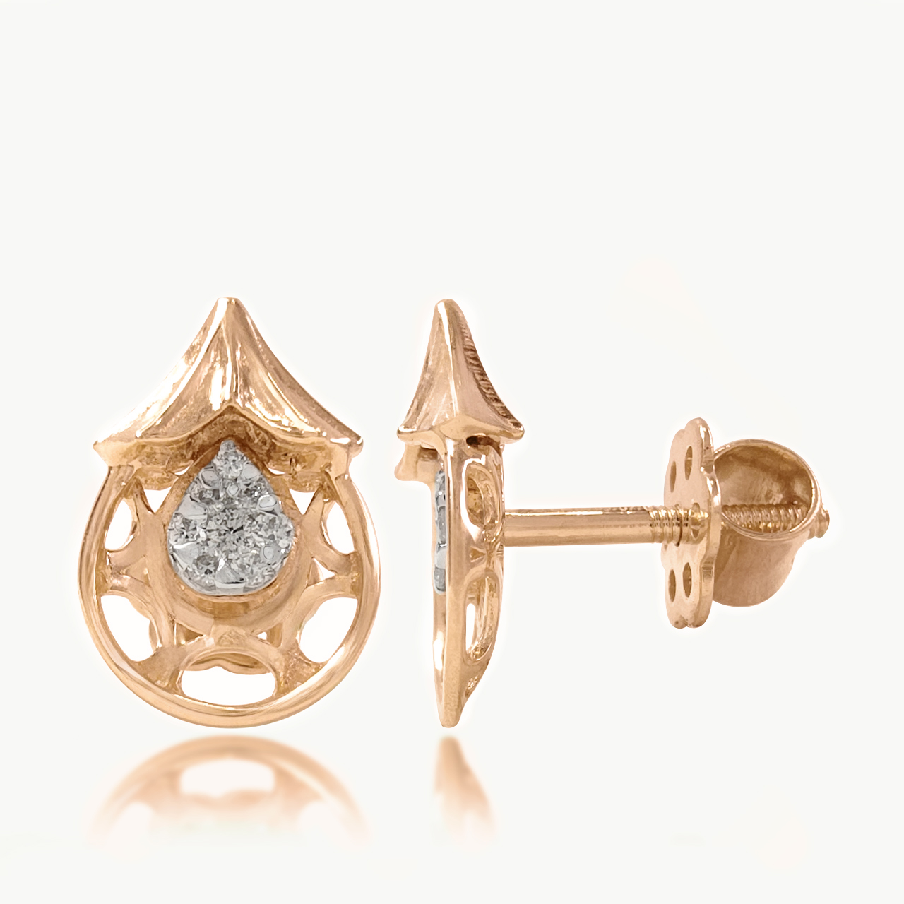 Tear Bloom Diamond Studs