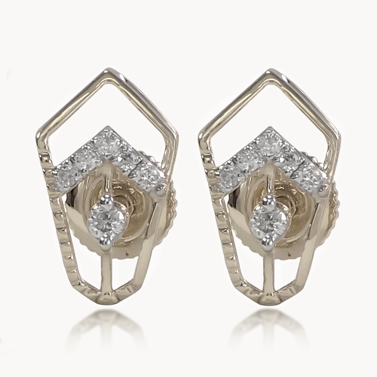 Cheveron Prism Diamond Studs