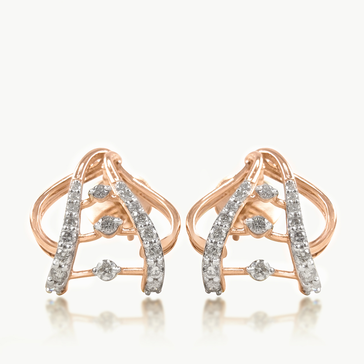 Heaven's Stair Diamond Studs