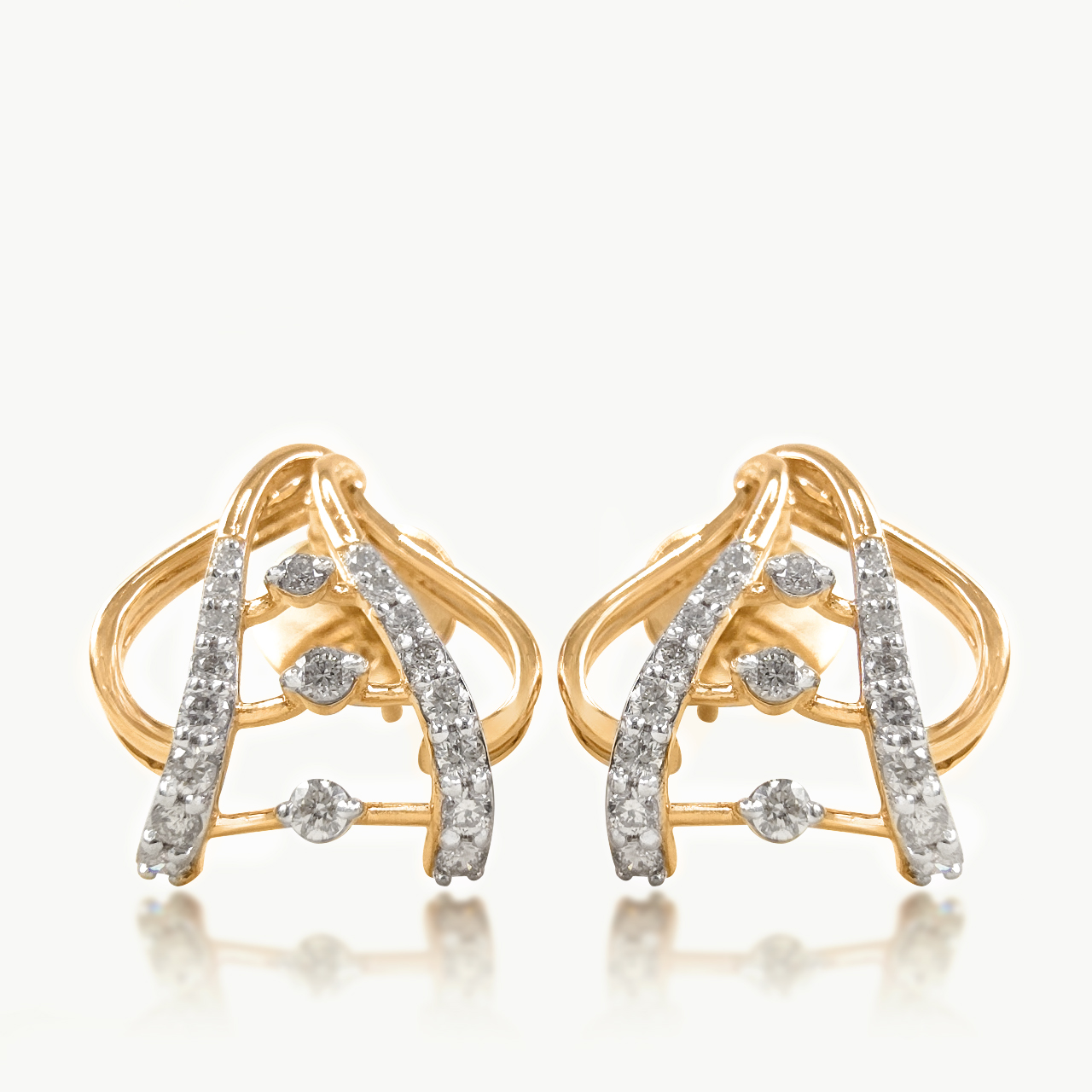 Heaven's Stair Diamond Studs