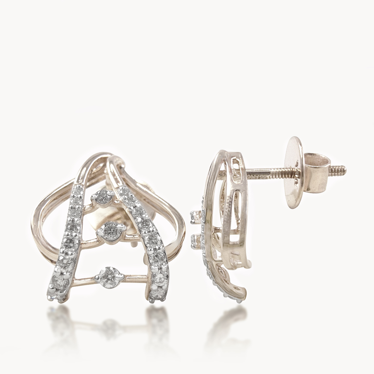 Heaven's Stair Diamond Studs