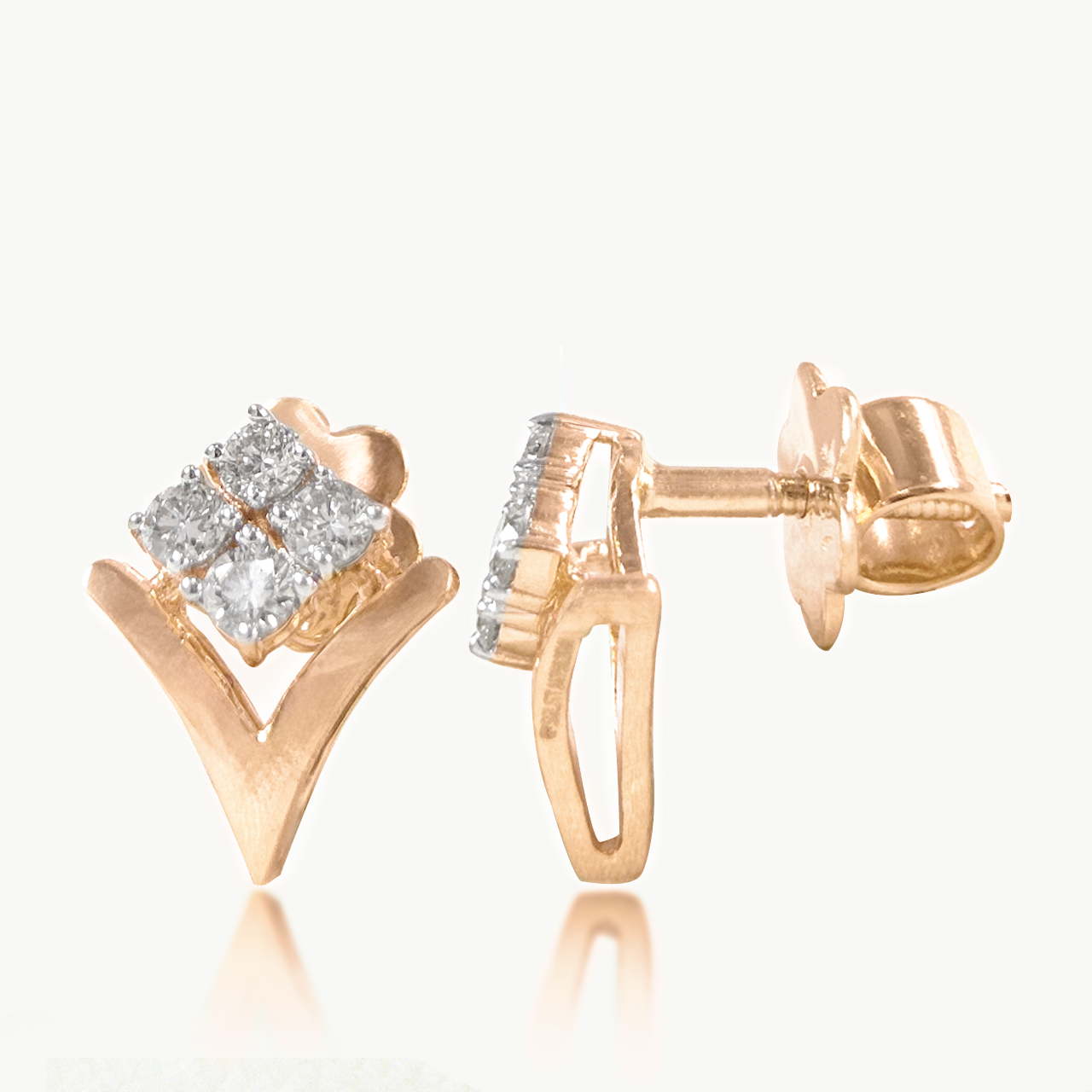 Ganeessa  Designer Diamond Stud Earrings