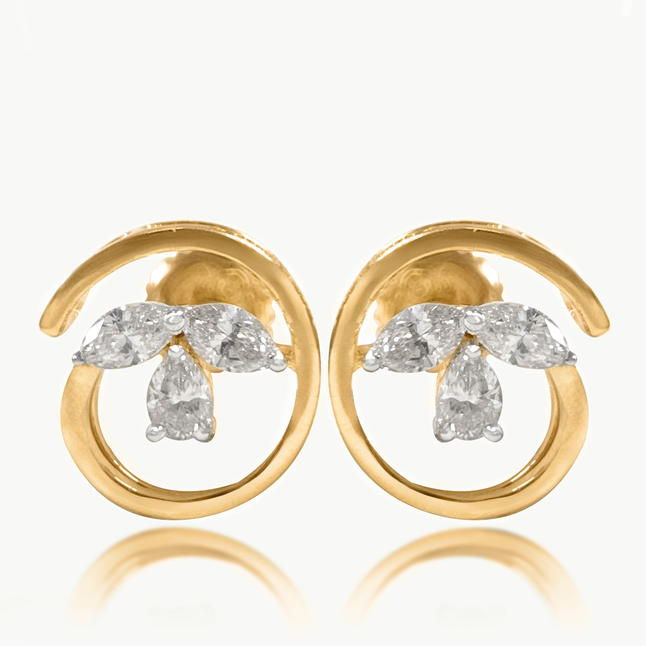 Dewdrop Orbit Diamond Earrings