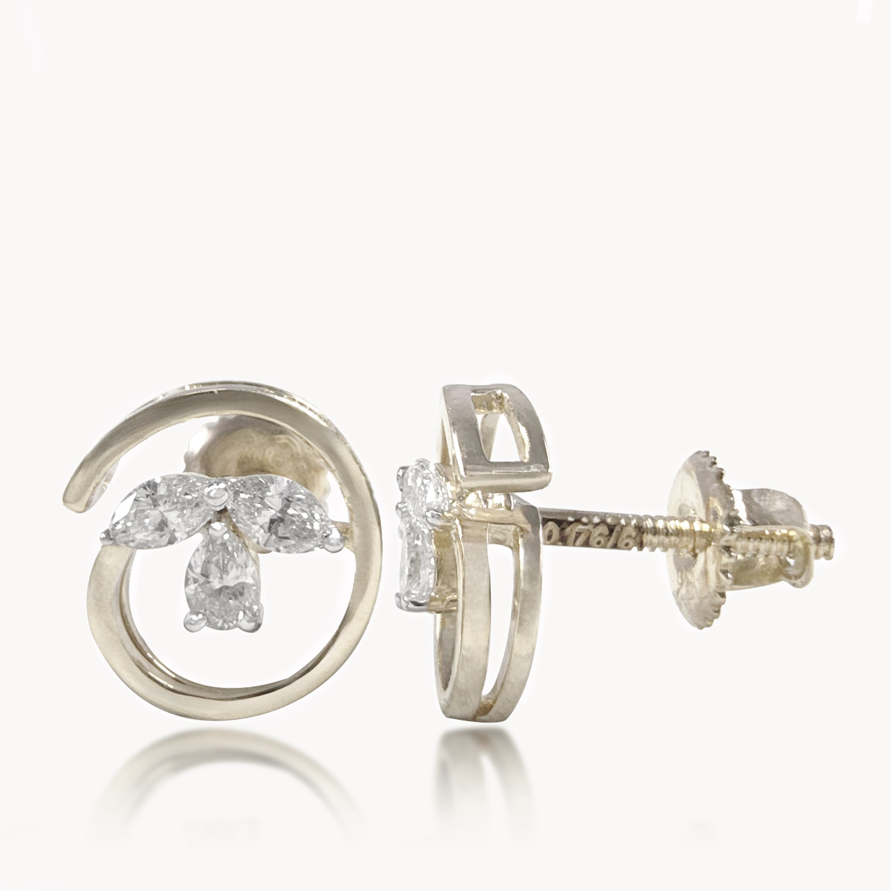 Dewdrop Orbit Diamond Earrings