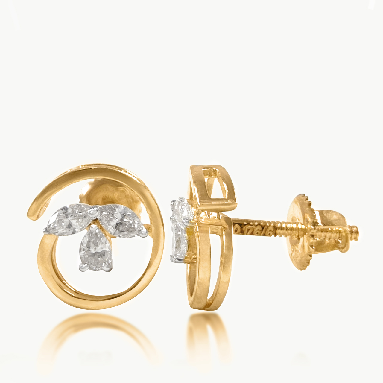 Dewdrop Orbit Diamond Earrings