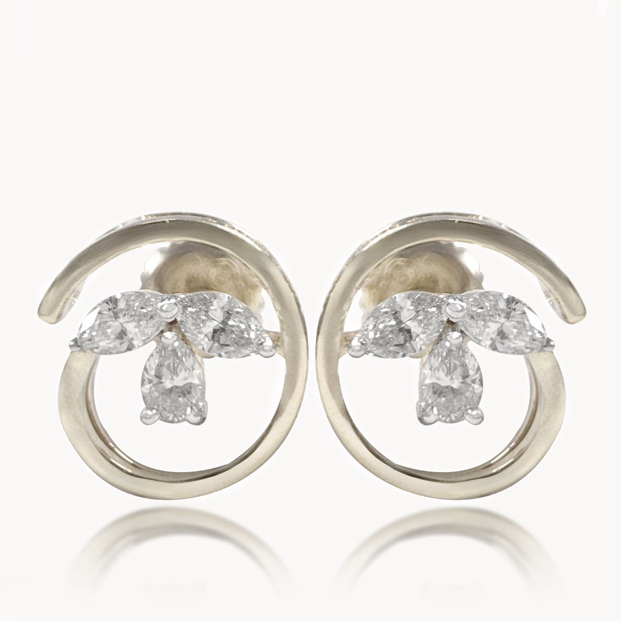 Dewdrop Orbit Diamond Earrings