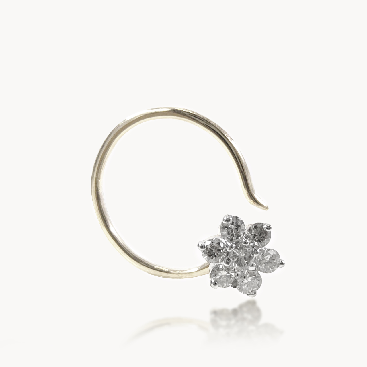 Snowflake Diamond Nose pin