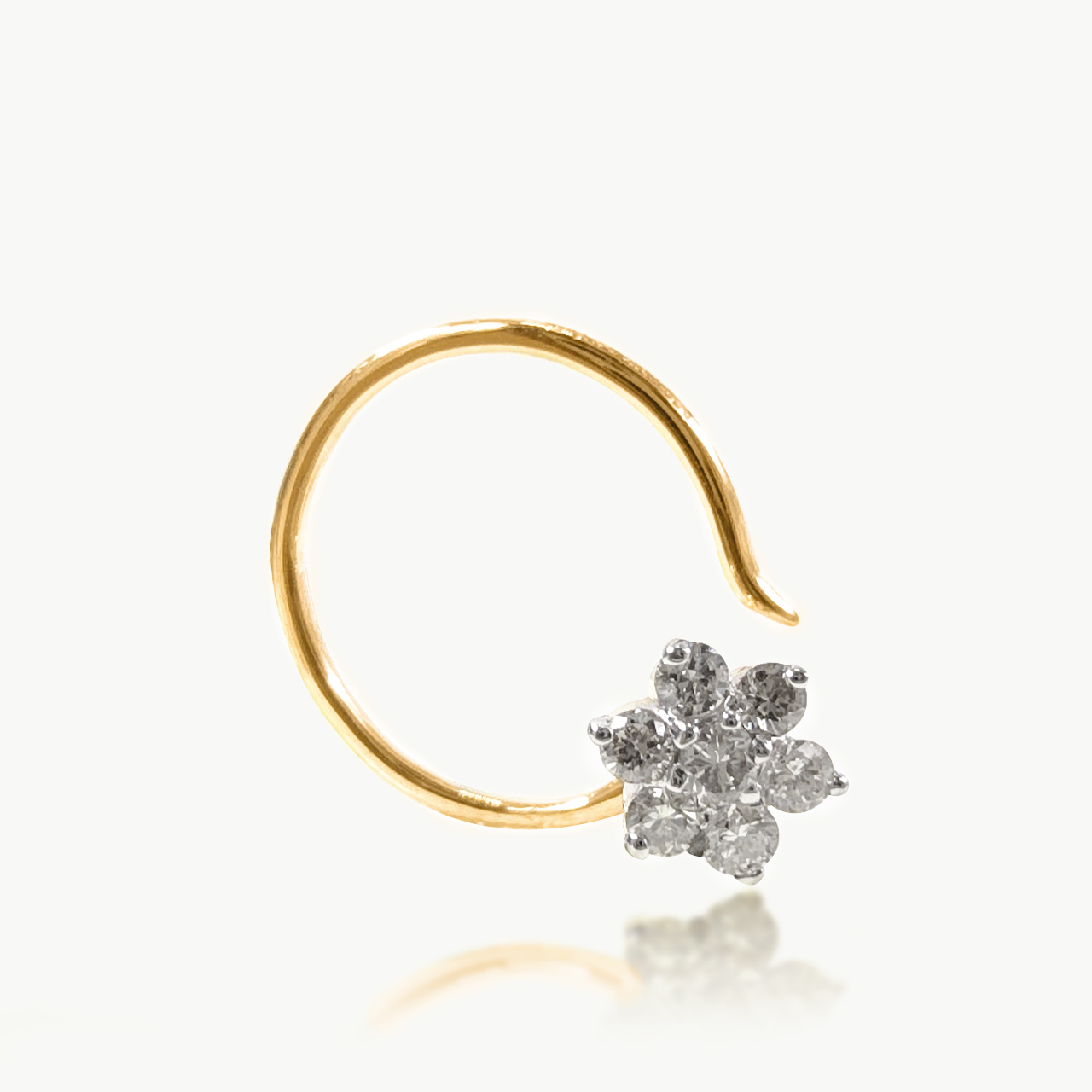Snowflake Diamond Nose pin