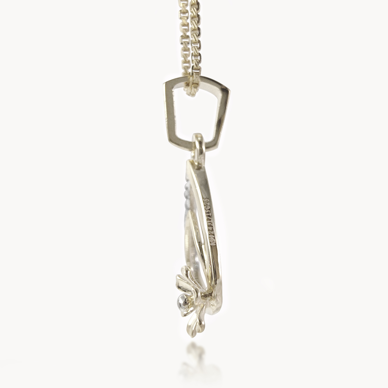 Triangular Flora Diamond Pendant