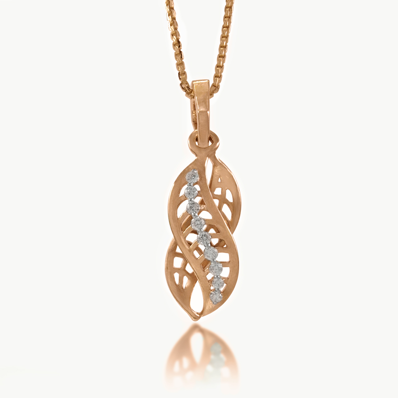Vine Swirl Diamond Pendant