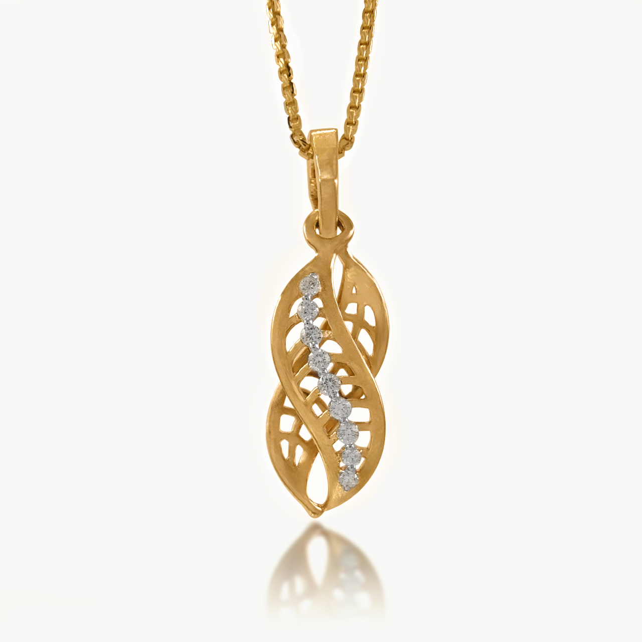 Vine Swirl Diamond Pendant