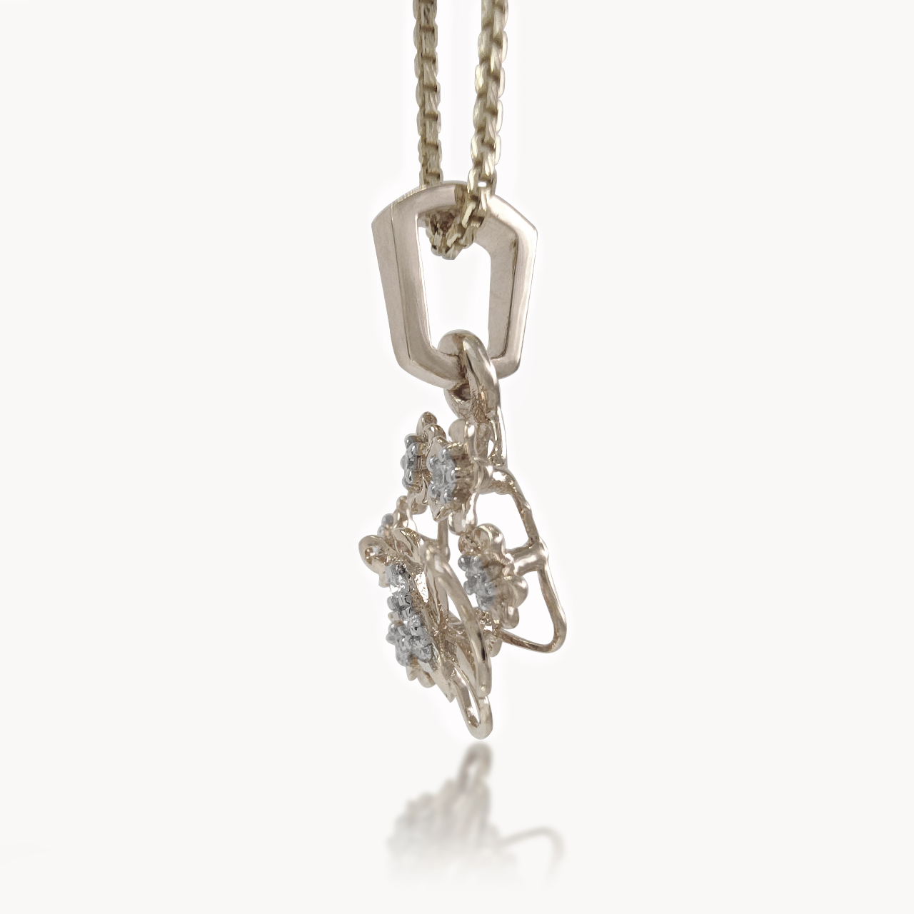 Chaos Flower Diamond Pendant