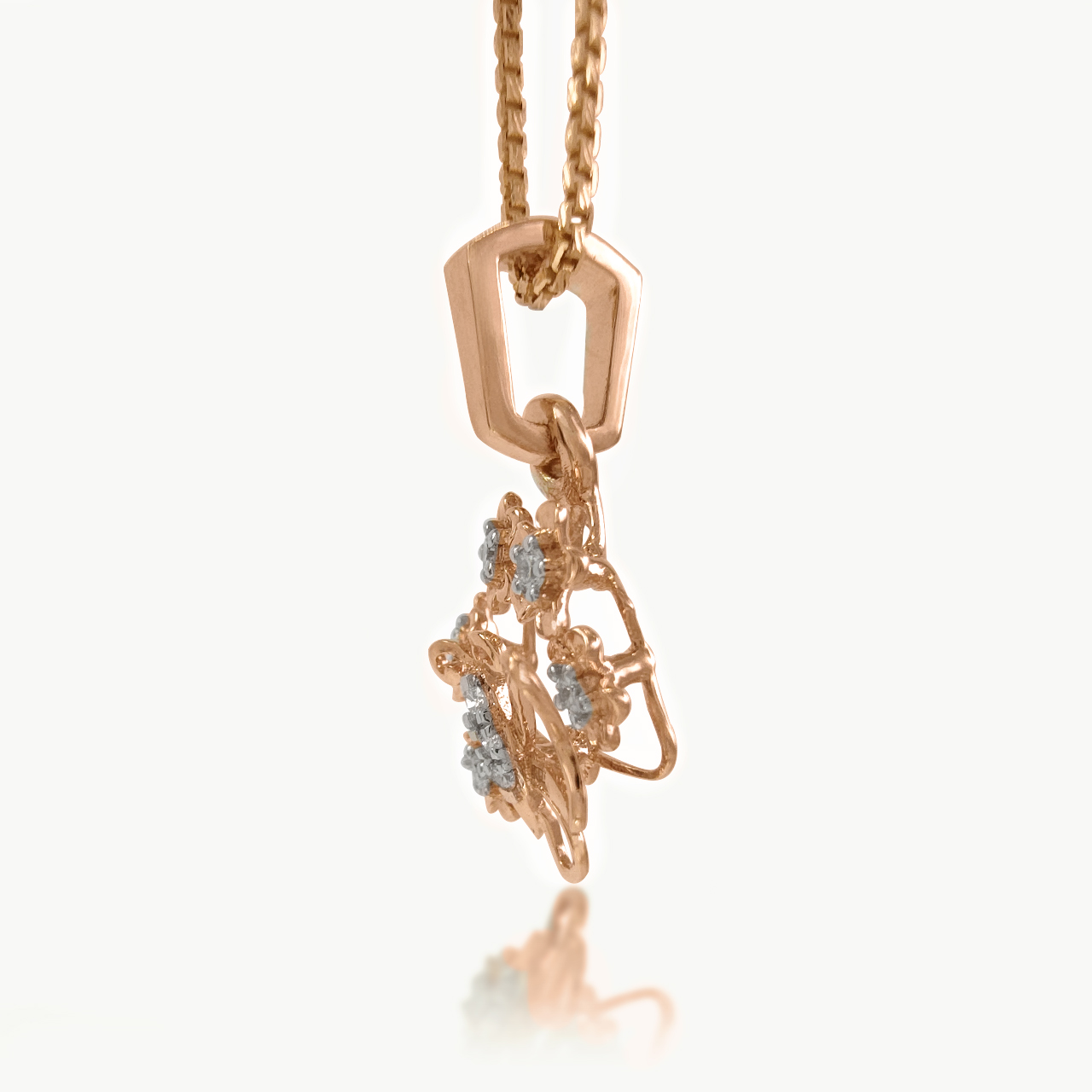 Chaos Flower Diamond Pendant