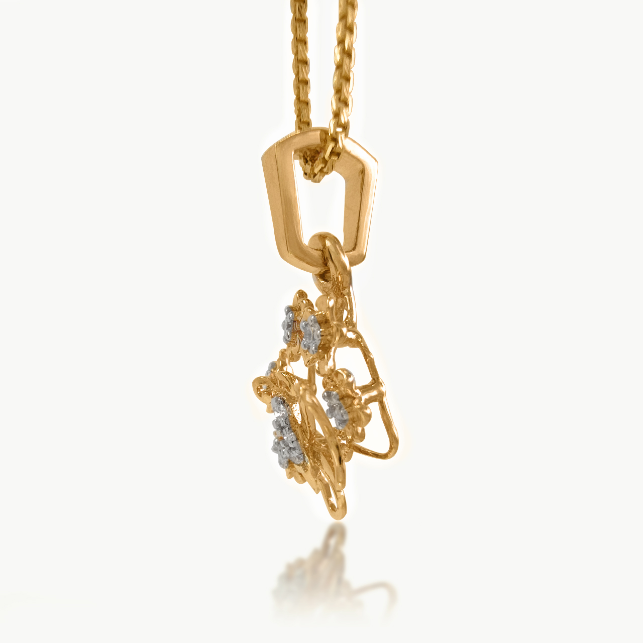 Chaos Flower Diamond Pendant