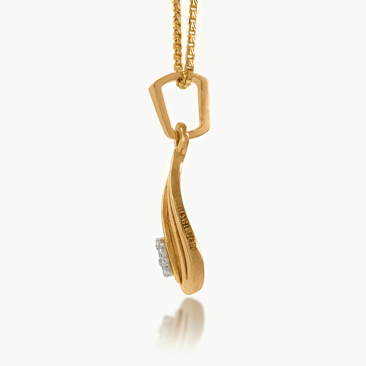 Lyric Curve Diamond Pendant